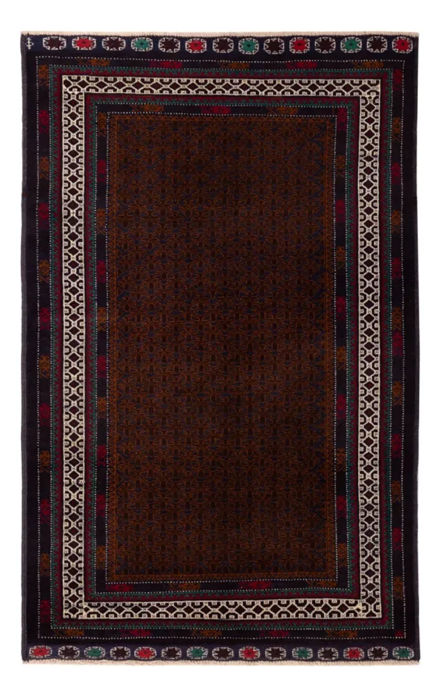 Balutsj-teppe - 185 x 119 cm - mørk rød