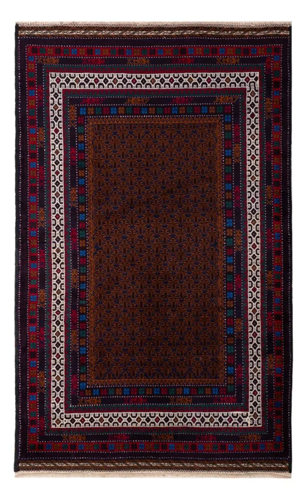 Balutsj-teppe - 185 x 120 cm - mørk rød