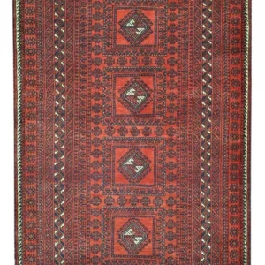 Balutsj-teppe - 188 x 109 cm - mørk rød