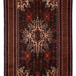 Balutsj-teppe - 188 x 112 cm - mørk rød