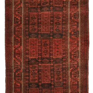 Balutsj-teppe - 188 x 113 cm - mørk rød