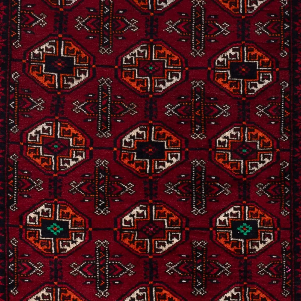 Balutsj-teppe - 190 x 111 cm - mørk rød