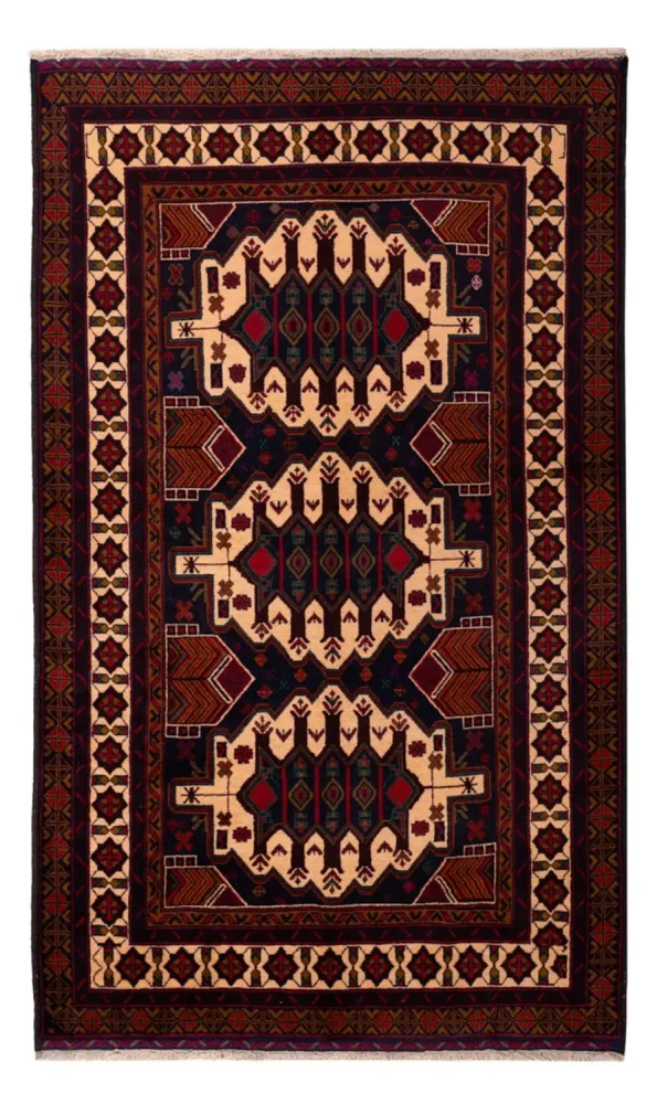 Balutsj-teppe - 190 x 115 cm - lys beige