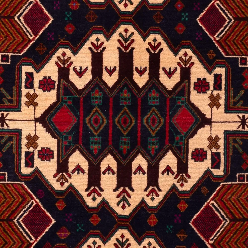 Balutsj-teppe - 190 x 115 cm - lys beige