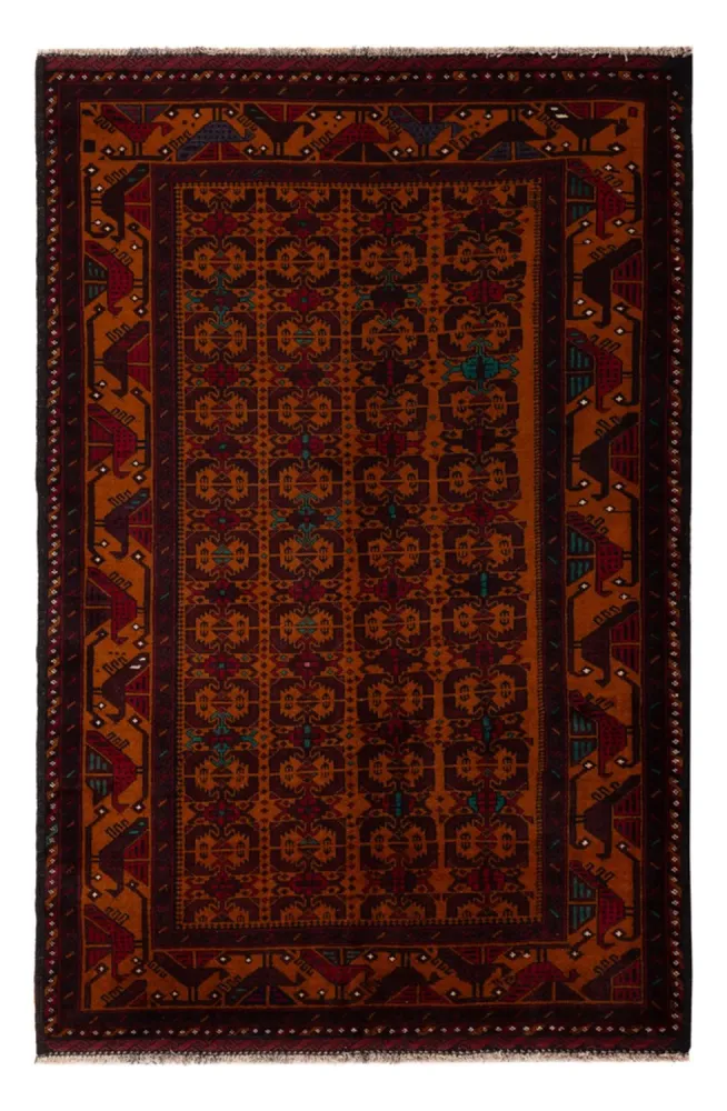 Balutsj-teppe - 190 x 126 cm - mørk rød