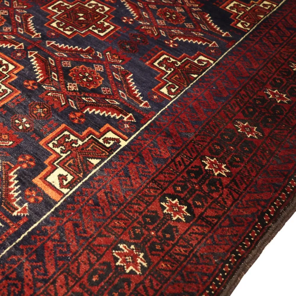 Balutsj-teppe - 192 x 105 cm - mørk rød