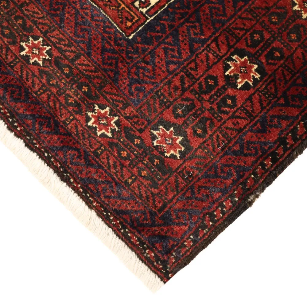 Balutsj-teppe - 192 x 105 cm - mørk rød