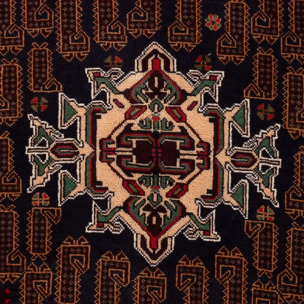 Balutsj-teppe - 192 x 112 cm - mørk beige