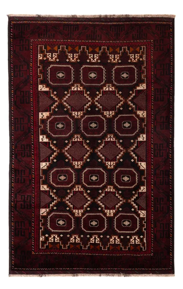 Balutsj-teppe - 192 x 115 cm - mørk beige