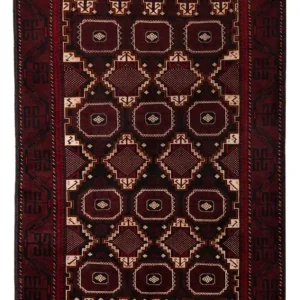 Balutsj-teppe - 192 x 115 cm - mørk beige