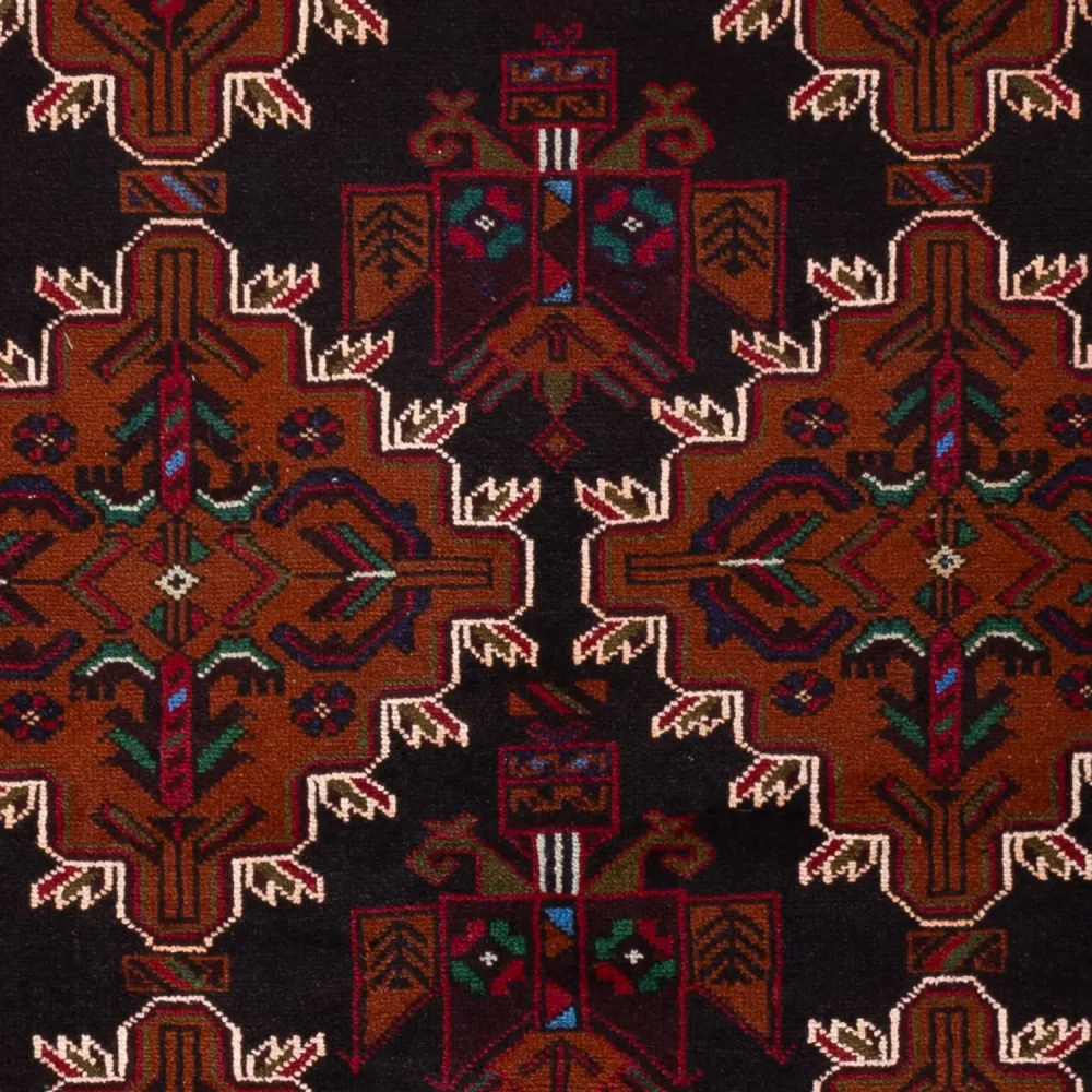 Balutsj-teppe - 192 x 127 cm - mørk rød