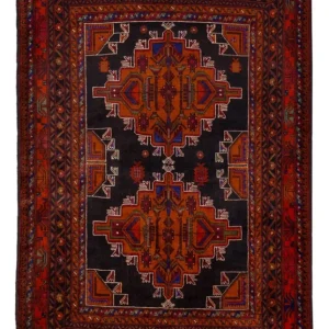 Balutsj-teppe - 193 x 130 cm - mørk rød