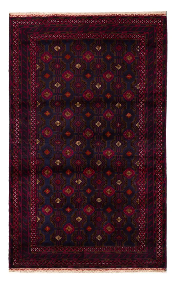Balutsj-teppe - 194 x 122 cm - mørk rød