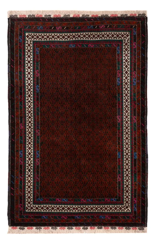 Balutsj-teppe - 194 x 123 cm - mørk rød