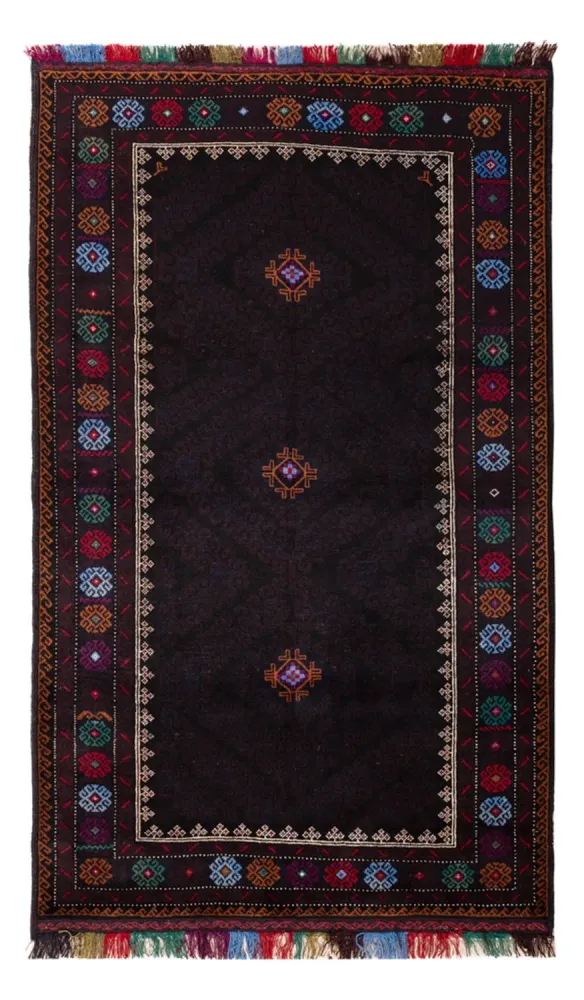 Balutsj-teppe - 195 x 116 cm - mørkeblå