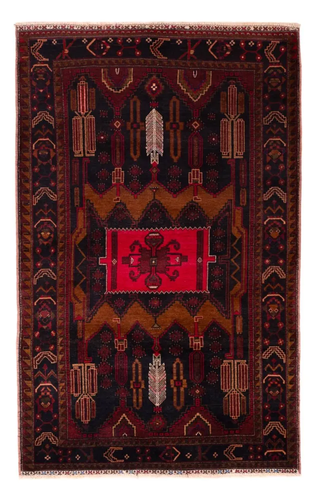 Balutsj-teppe - 195 x 119 cm - flerfarget