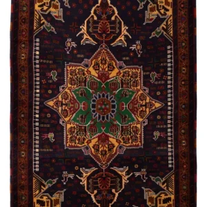 Balutsj-teppe - 195 x 120 cm - flerfarget