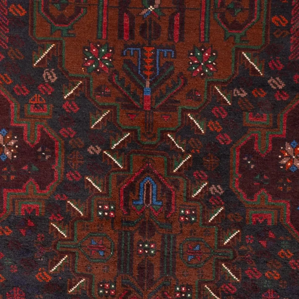 Balutsj-teppe - 195 x 120 cm - mørk rød