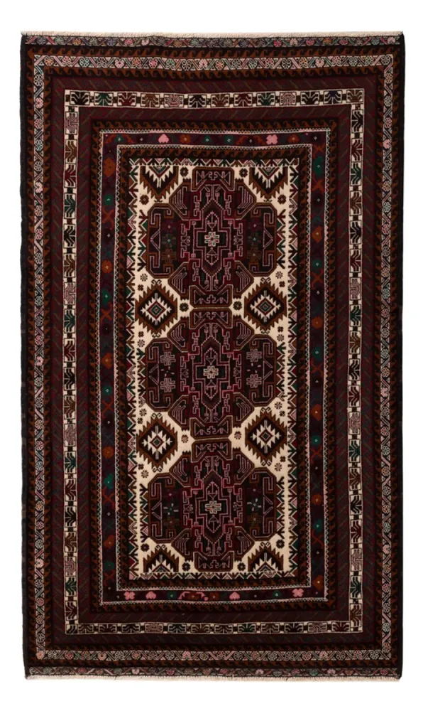 Balutsj-teppe - 199 x 115 cm - mørk beige