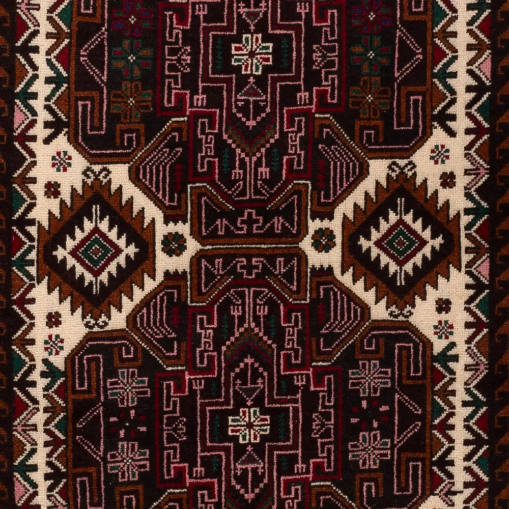 Balutsj-teppe - 199 x 115 cm - mørk beige