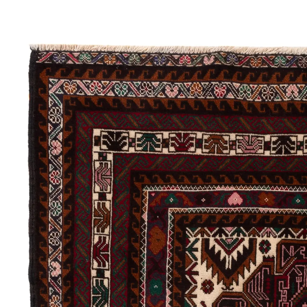 Balutsj-teppe - 199 x 115 cm - mørk beige