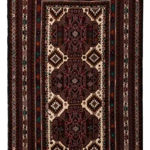 Balutsj-teppe - 199 x 115 cm - mørk beige