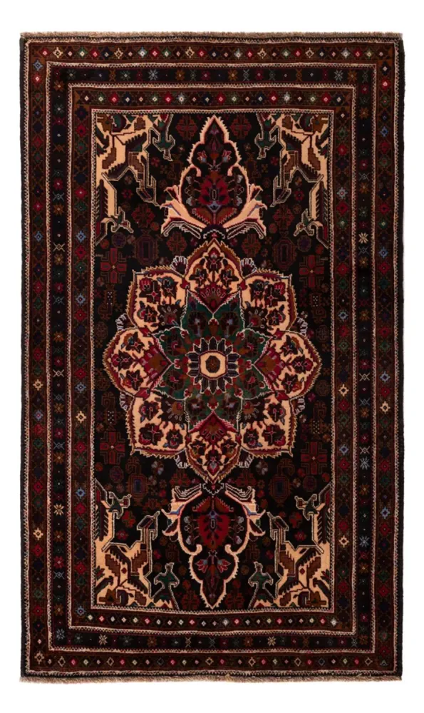 Balutsj-teppe - 202 x 115 cm - flerfarget