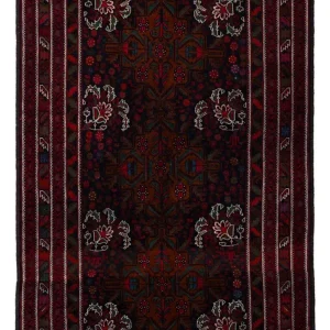 Balutsj-teppe - 202 x 119 cm - mørk rød
