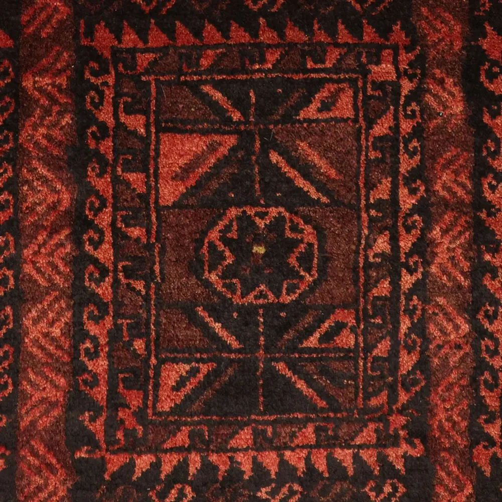 Balutsj-teppe - 205 x 117 cm - mørk rød