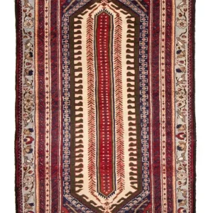 Balutsj-teppe - 207 x 117 cm - rød