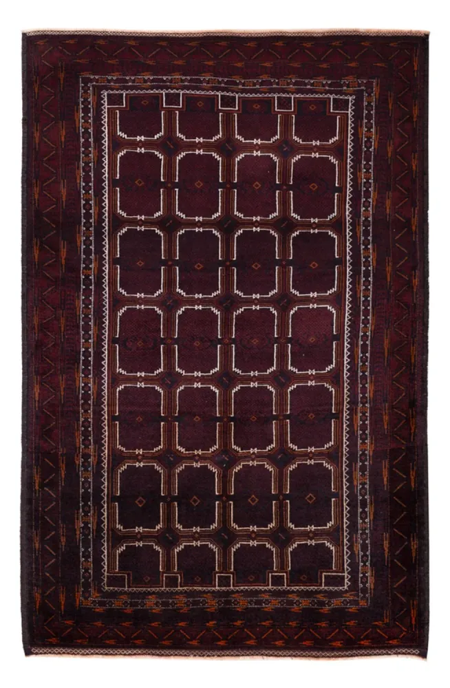 Balutsj-teppe - 207 x 130 cm - mørk brun