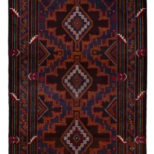 Balutsj-teppe - 208 x 119 cm - mørk rød