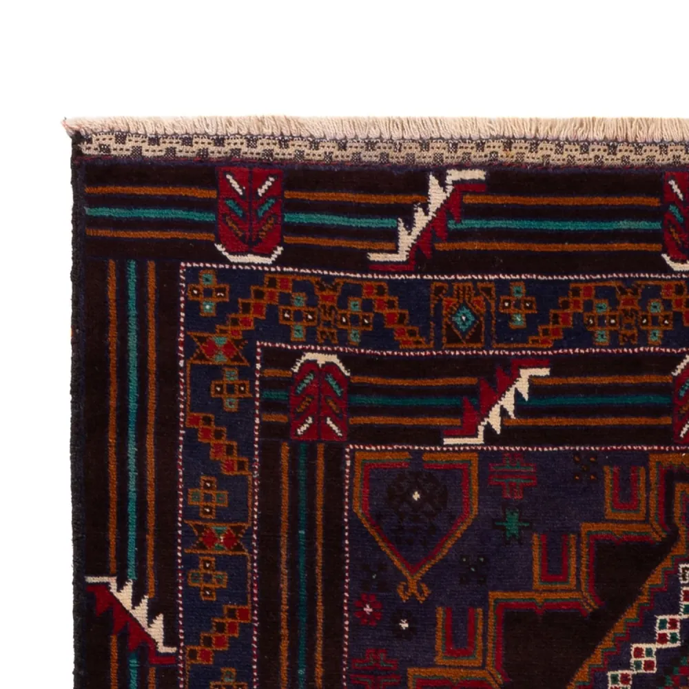 Balutsj-teppe - 208 x 119 cm - mørk rød