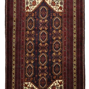 Balutsj-teppe - 210 x 115 cm - mørk rød