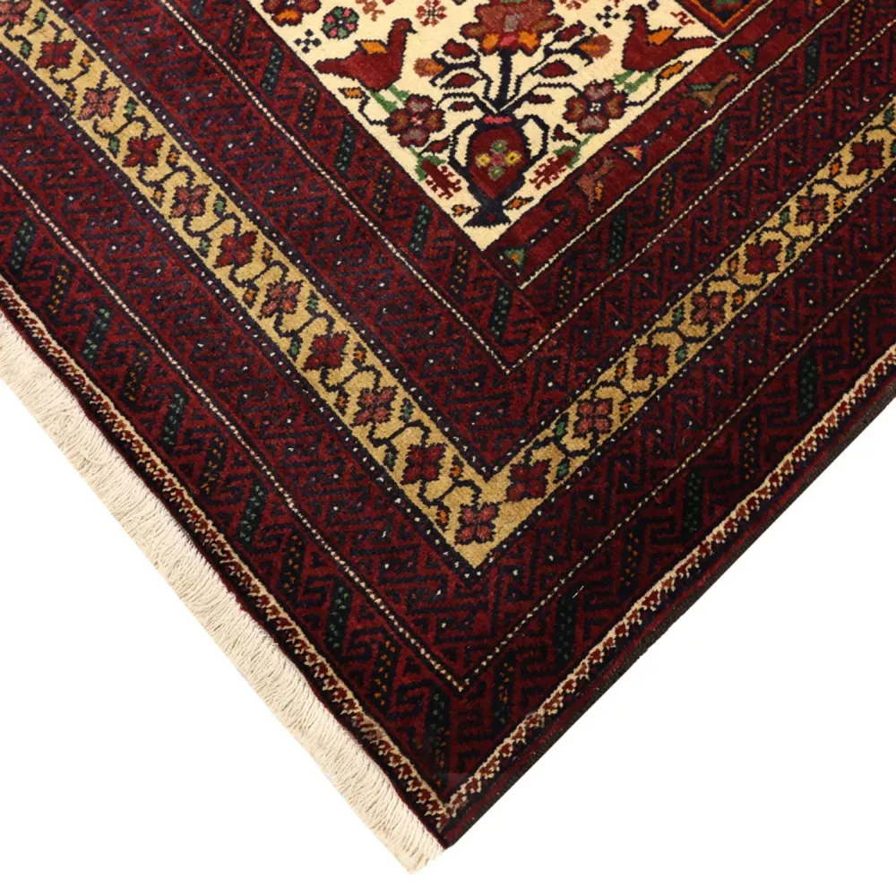 Balutsj-teppe - 210 x 115 cm - mørk rød