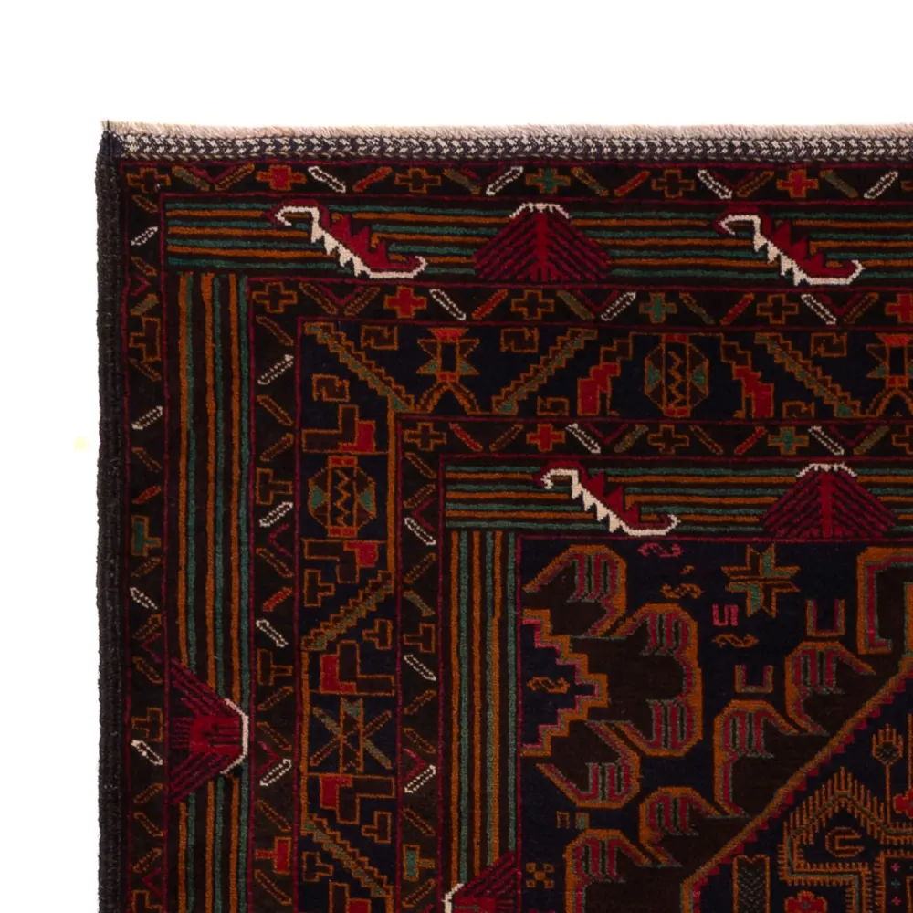 Balutsj-teppe - 213 x 128 cm - mørk rød