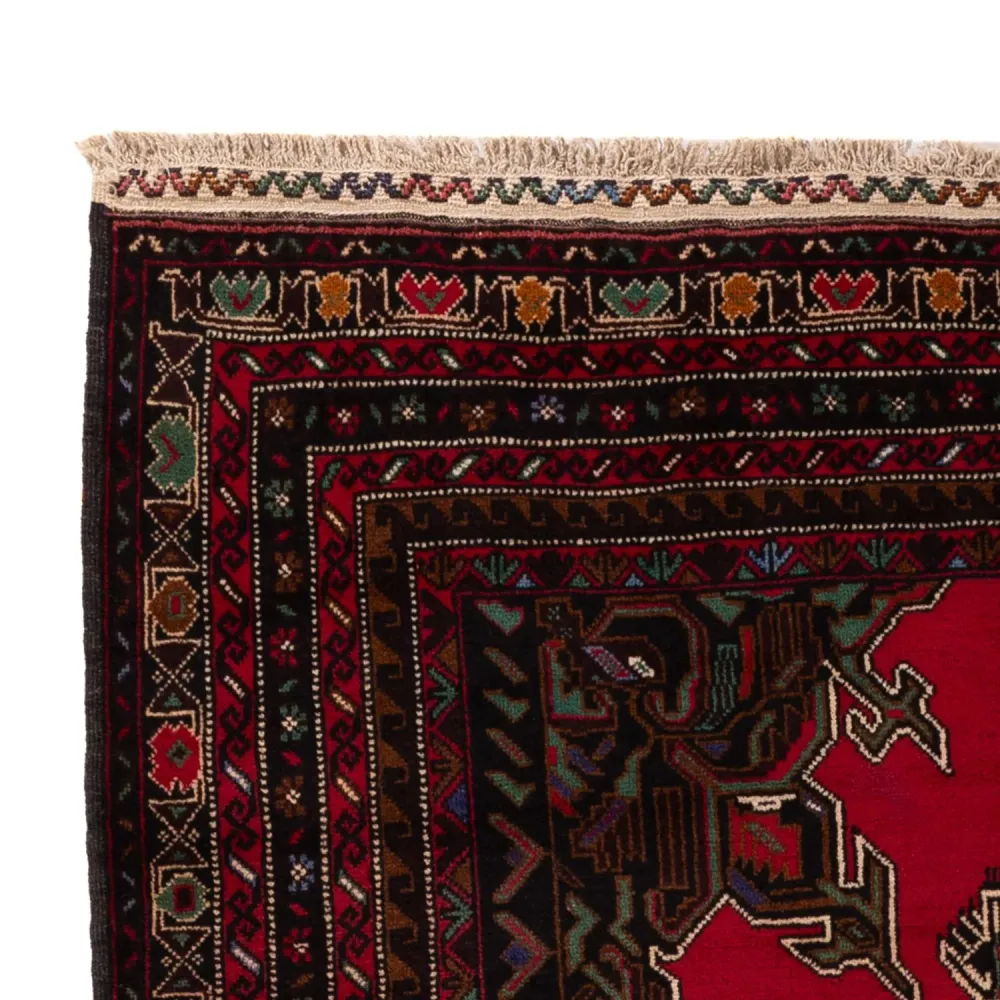Balutsj-teppe - 215 x 116 cm - rød