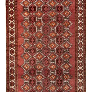 Balutsj-teppe - 218 x 128 cm - rød