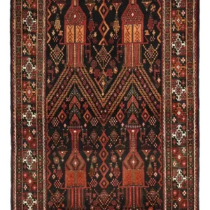 Balutsj-teppe - 219 x 119 cm - mørk rød