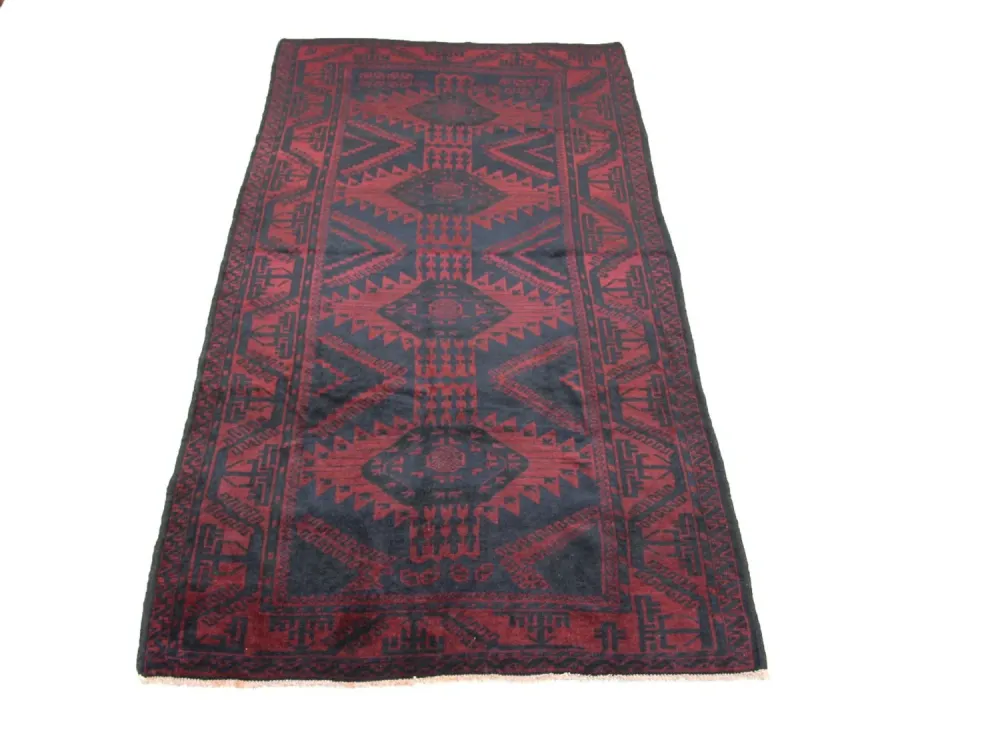 Balutsj-teppe - 270 x 136 cm - blå