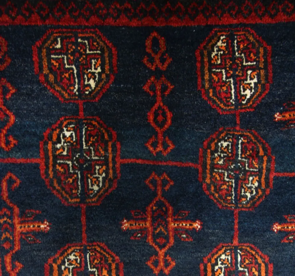 Balutsj-teppe - 286 x 193 cm - blå
