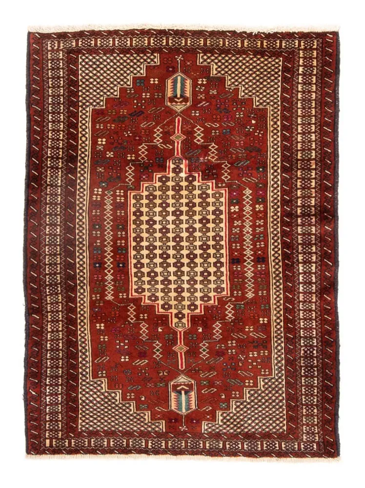 Balutsj-teppe square - 174 x 133 cm - rød