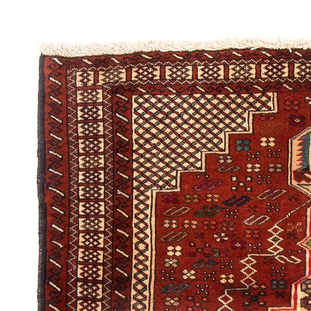 Balutsj-teppe square - 174 x 133 cm - rød