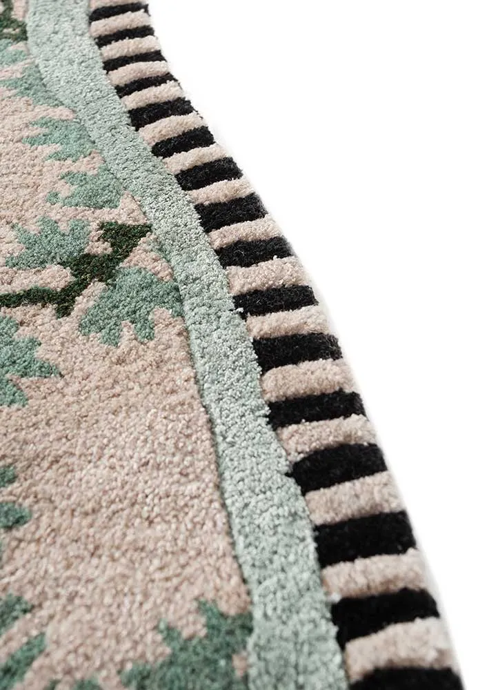 Barnas teppe spesiell form - 143 x 90 cm - grønn