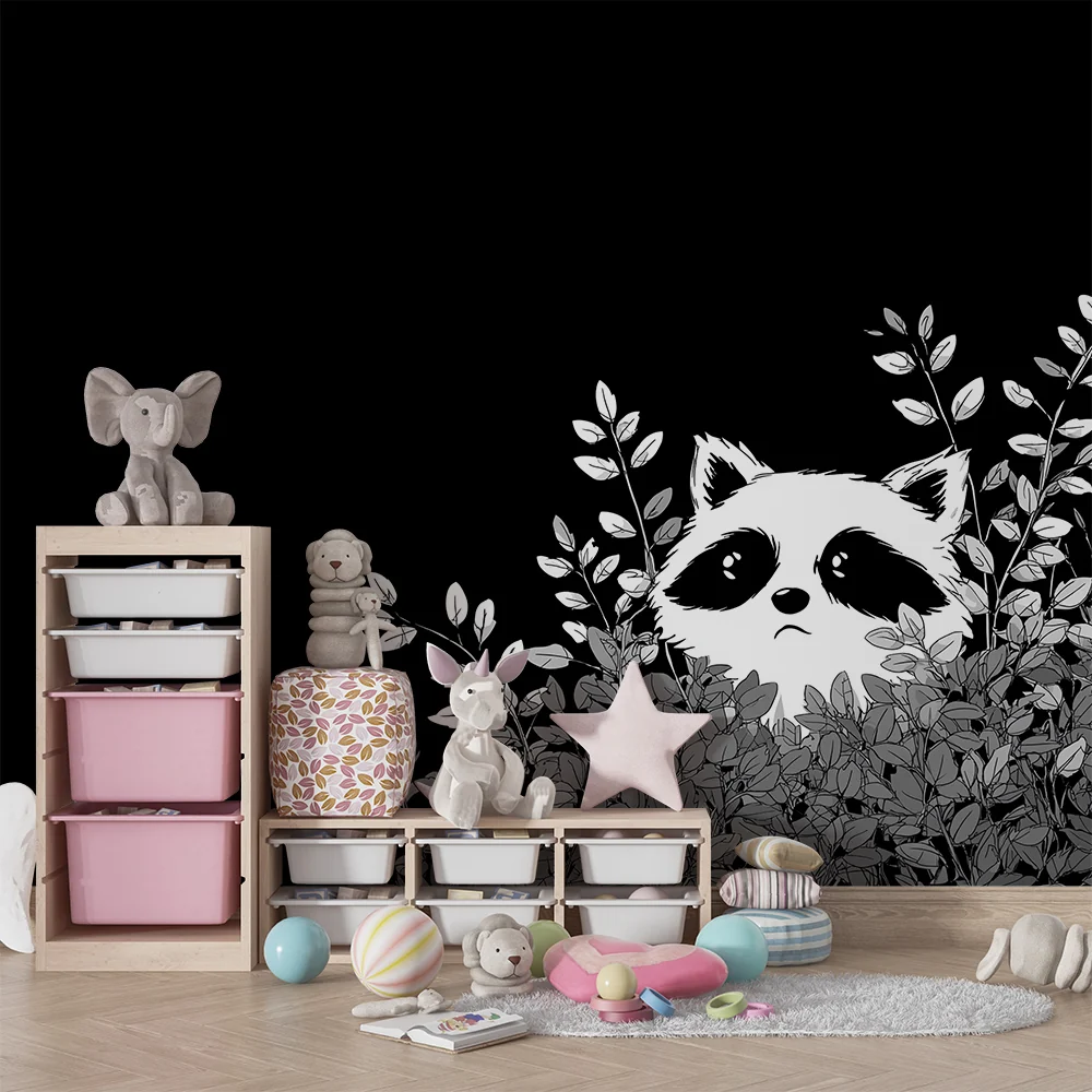 Barnepapir | Søt panda gjemt blant løvverk