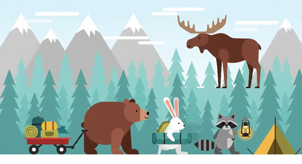 Barnetapet | Eventyr i skogen med morsomme dyr