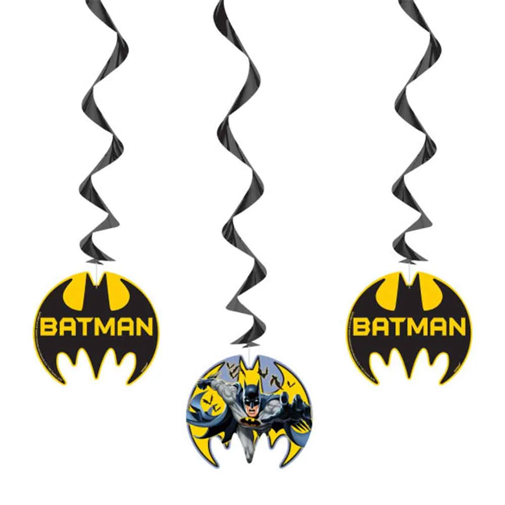 Batman Swirl Dekorasjoner 3 stk.