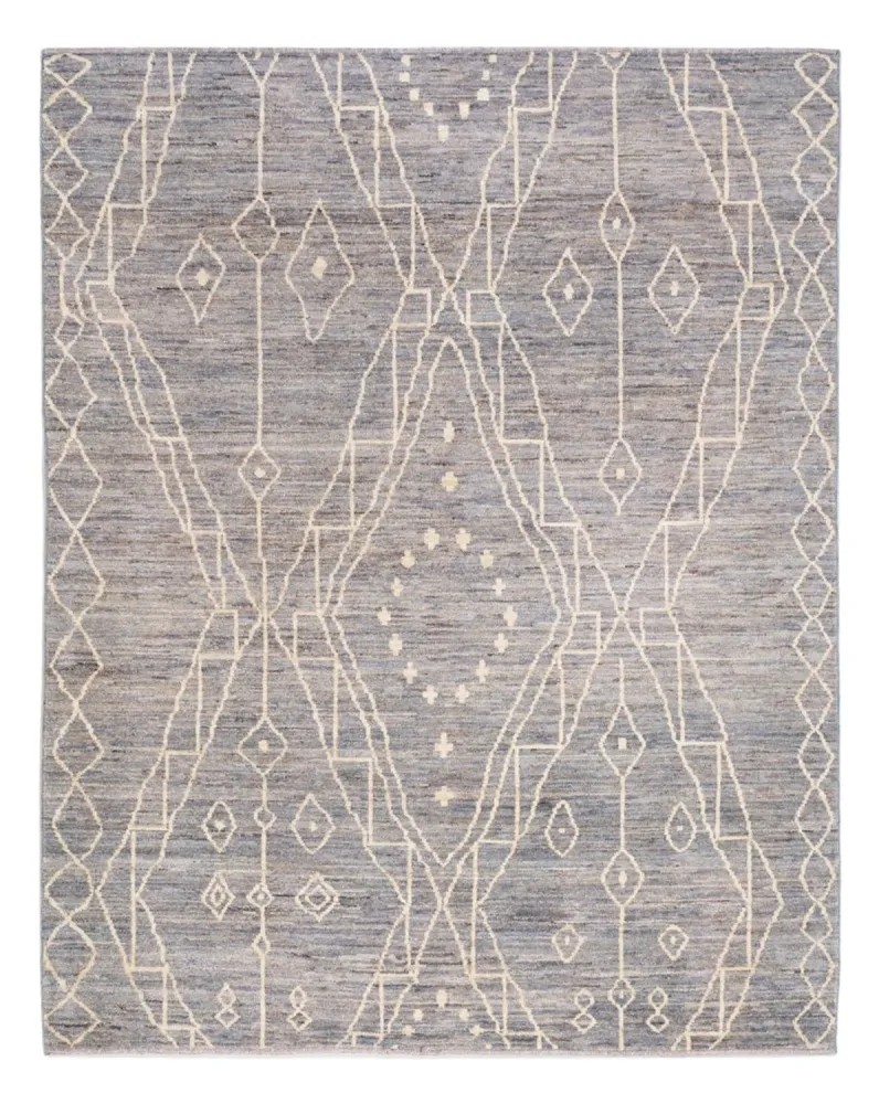 Berberteppe - 198 x 156 cm - havblå