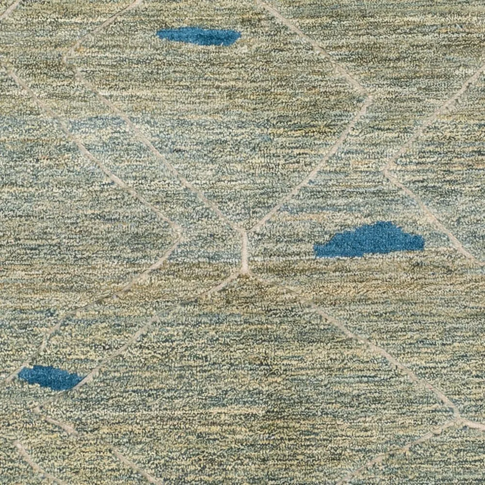Berberteppe - 199 x 160 cm - lysegrønn