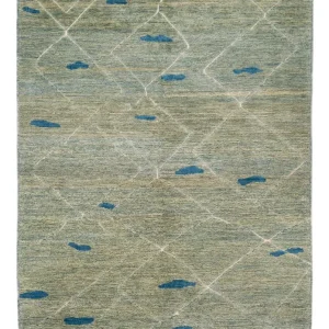 Berberteppe - 199 x 160 cm - lysegrønn